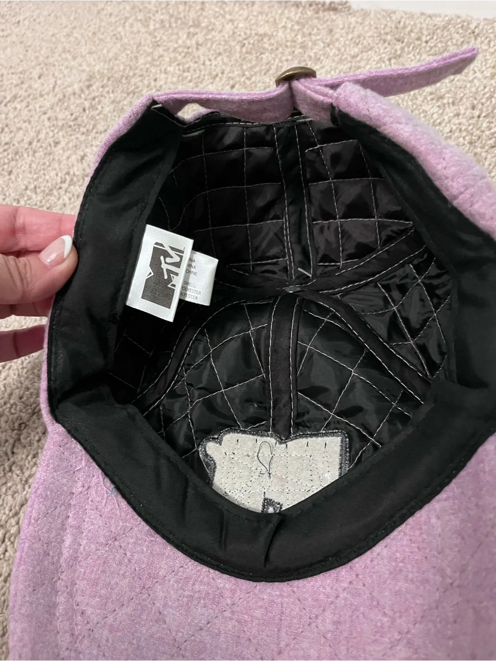 Universal Thread Quilted Lavender Cap with MTV Patch